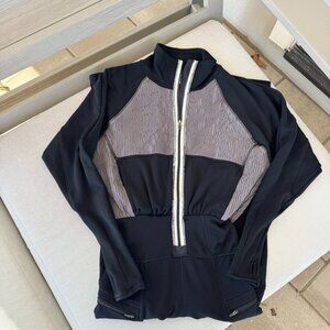 New Free People Movement Long Sleeve One Piece Jumpsuit Keepin Cozy Black XS